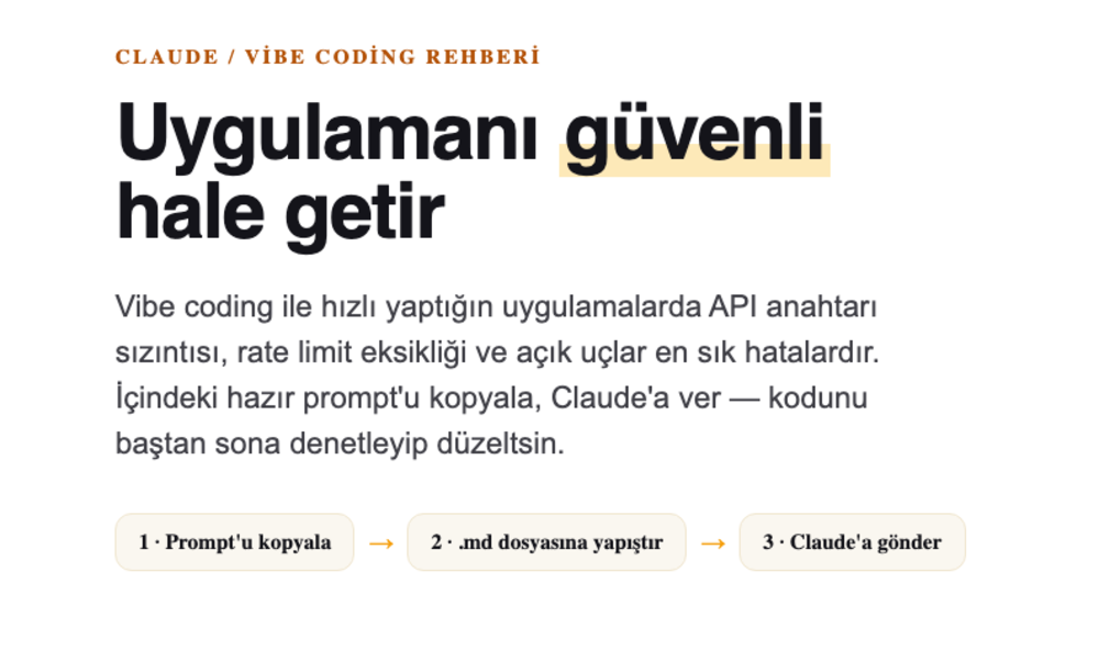 Vibe Coding Güvenlik Rehberi